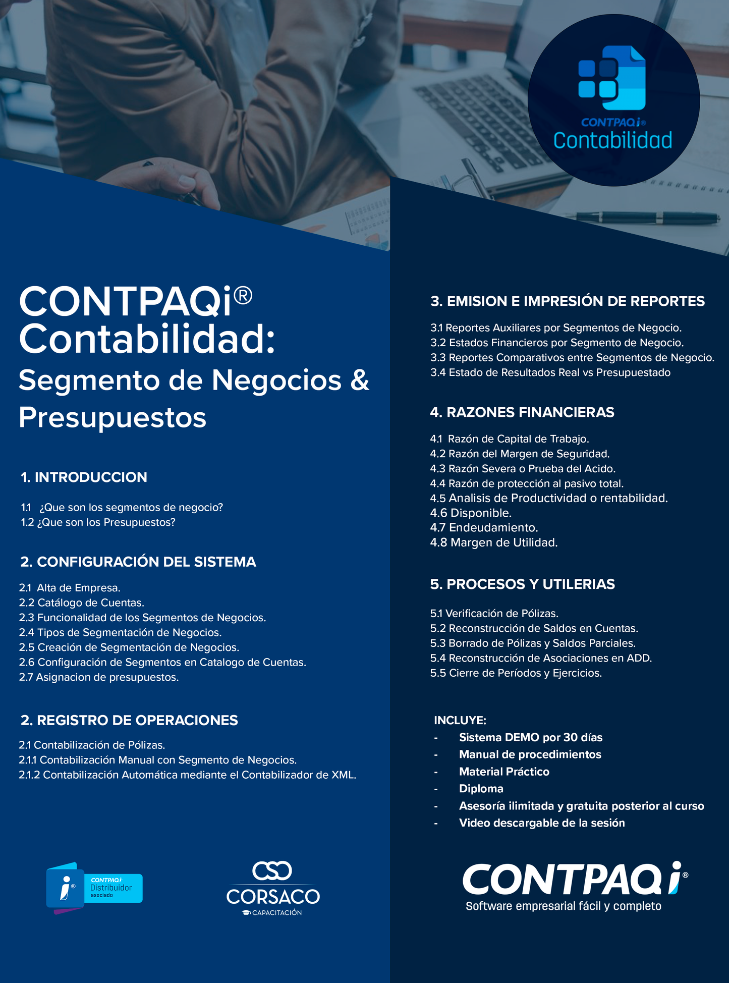 Curso CONTPAQi® Contabilidad – Segmento de Negocios & Presupuestos
